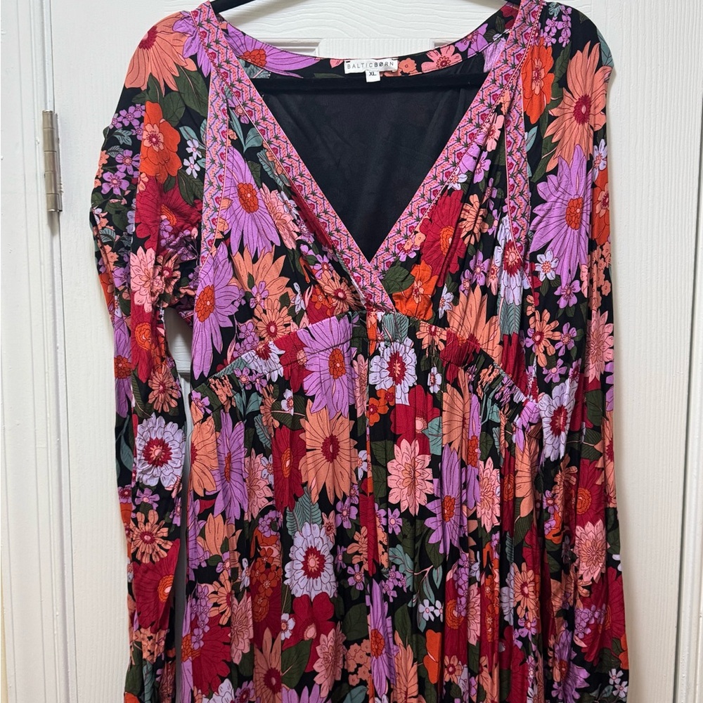Baltic Born Red and Purple Floral Maxi Dress - Picture 2 of 5